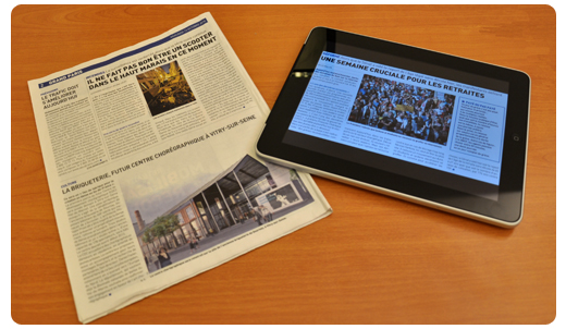 Comparaison lecture journal/iPad